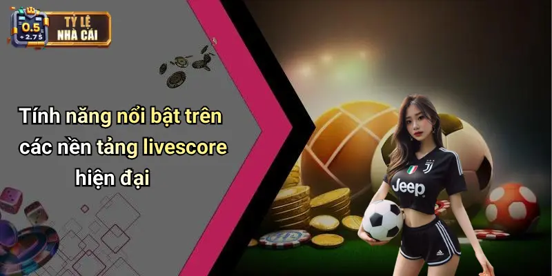 Tính năng nổi bật trên các nền tảng livescore hiện đại