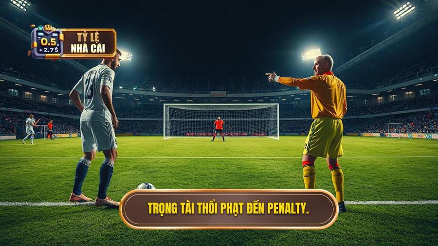 1. Trọng tài thổi phạt đền penalty.