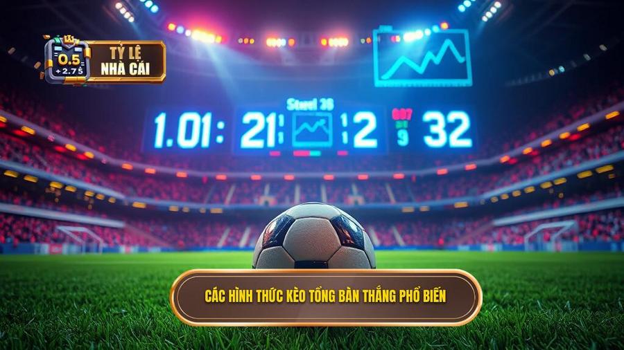 2. Các hình thức phổ biến của kèo cược tổng bàn thắng